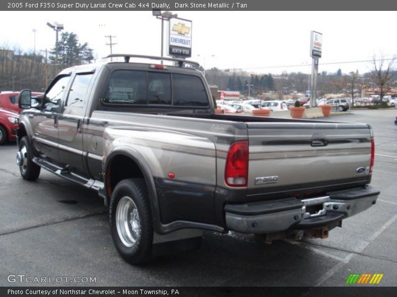 Dark Stone Metallic / Tan 2005 Ford F350 Super Duty Lariat Crew Cab 4x4 Dually