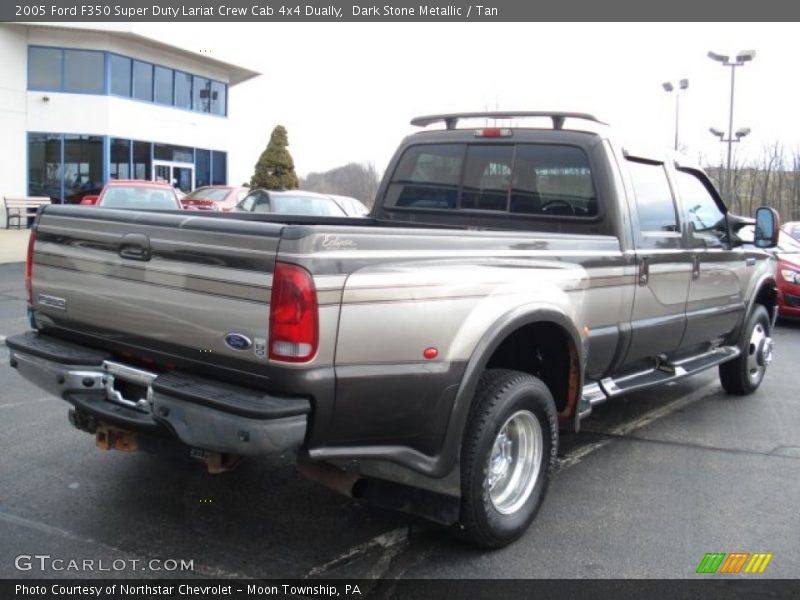 Dark Stone Metallic / Tan 2005 Ford F350 Super Duty Lariat Crew Cab 4x4 Dually