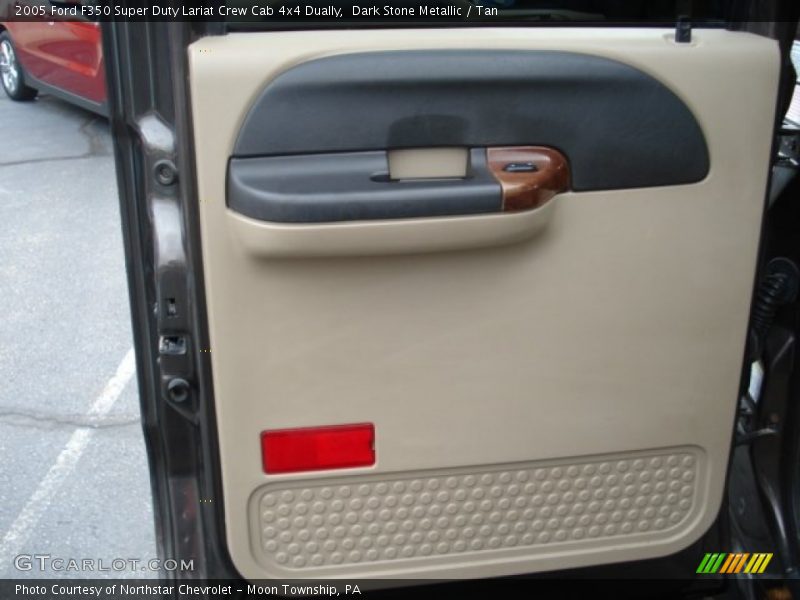 Dark Stone Metallic / Tan 2005 Ford F350 Super Duty Lariat Crew Cab 4x4 Dually