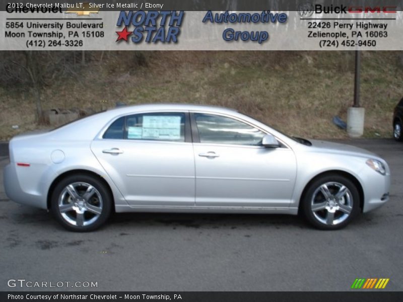 Silver Ice Metallic / Ebony 2012 Chevrolet Malibu LT