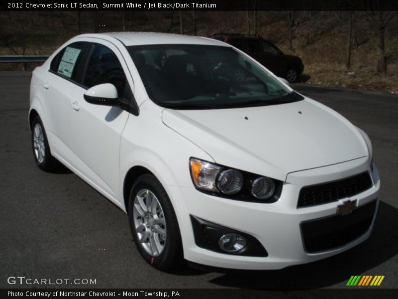 Summit White / Jet Black/Dark Titanium 2012 Chevrolet Sonic LT Sedan