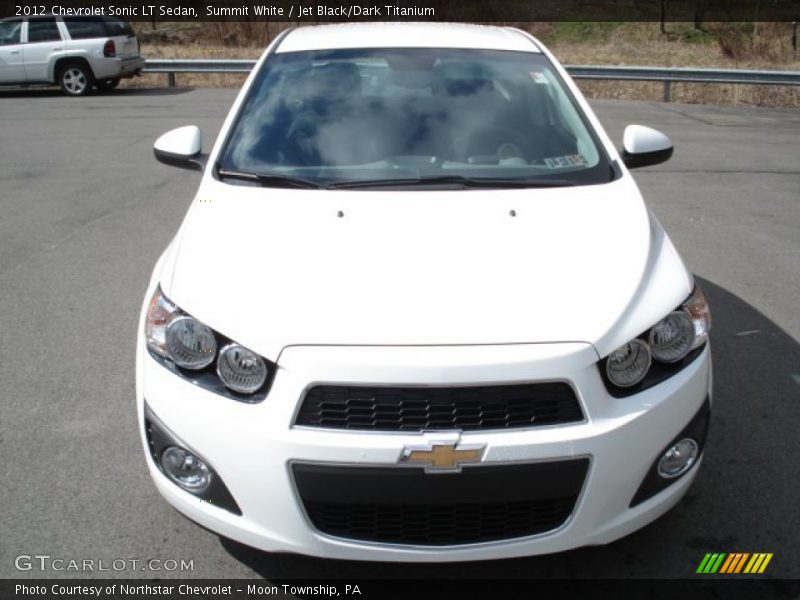Summit White / Jet Black/Dark Titanium 2012 Chevrolet Sonic LT Sedan