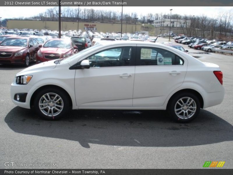 Summit White / Jet Black/Dark Titanium 2012 Chevrolet Sonic LT Sedan