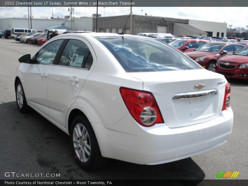 Summit White / Jet Black/Dark Titanium 2012 Chevrolet Sonic LT Sedan