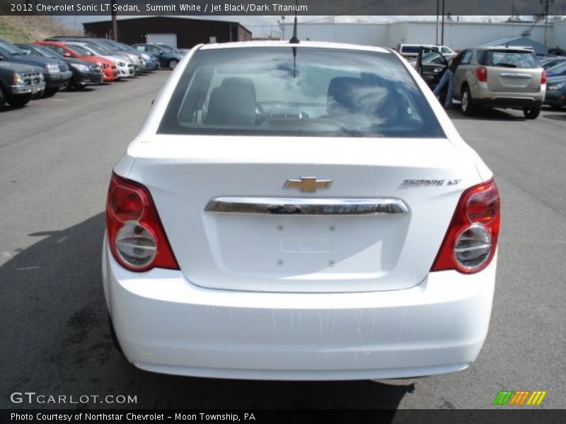 Summit White / Jet Black/Dark Titanium 2012 Chevrolet Sonic LT Sedan