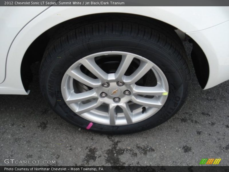 Summit White / Jet Black/Dark Titanium 2012 Chevrolet Sonic LT Sedan