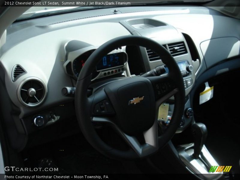 Summit White / Jet Black/Dark Titanium 2012 Chevrolet Sonic LT Sedan