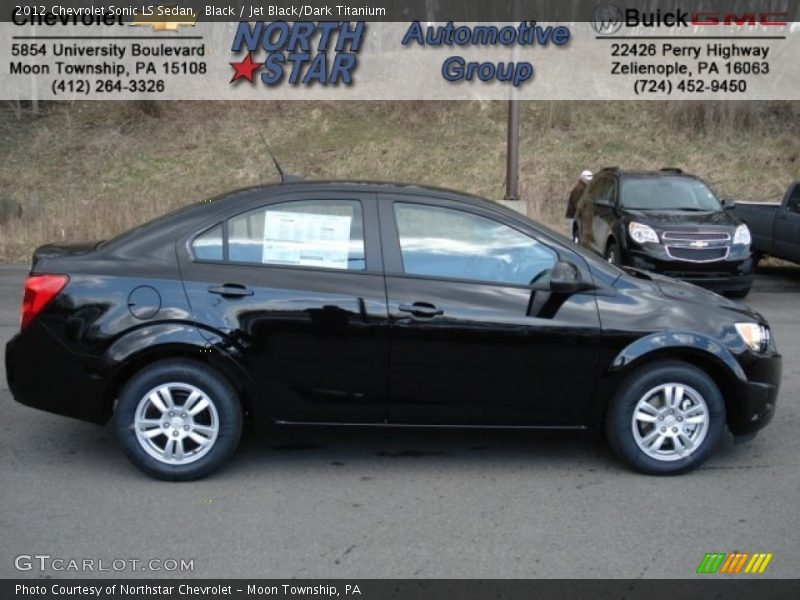 Black / Jet Black/Dark Titanium 2012 Chevrolet Sonic LS Sedan