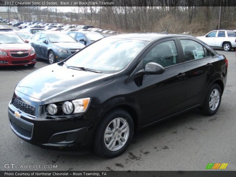 Black / Jet Black/Dark Titanium 2012 Chevrolet Sonic LS Sedan