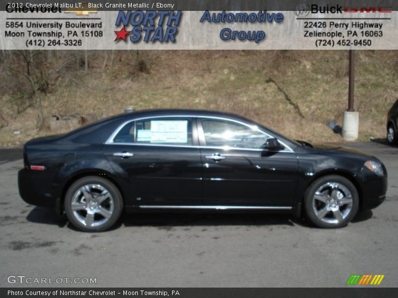 Black Granite Metallic / Ebony 2012 Chevrolet Malibu LT