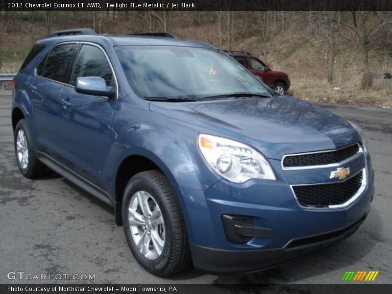 Twilight Blue Metallic / Jet Black 2012 Chevrolet Equinox LT AWD