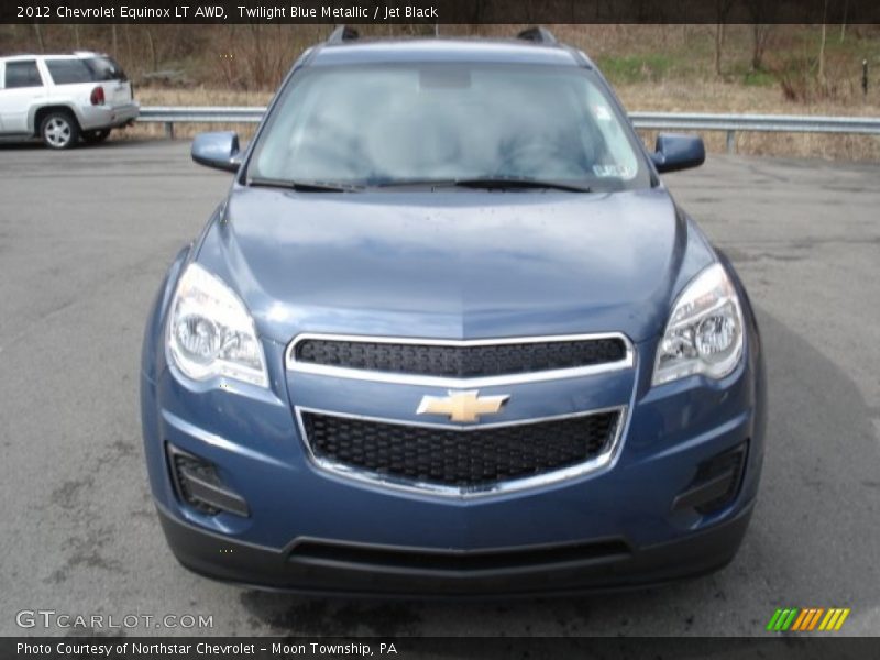 Twilight Blue Metallic / Jet Black 2012 Chevrolet Equinox LT AWD