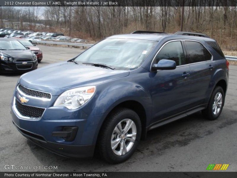 Twilight Blue Metallic / Jet Black 2012 Chevrolet Equinox LT AWD