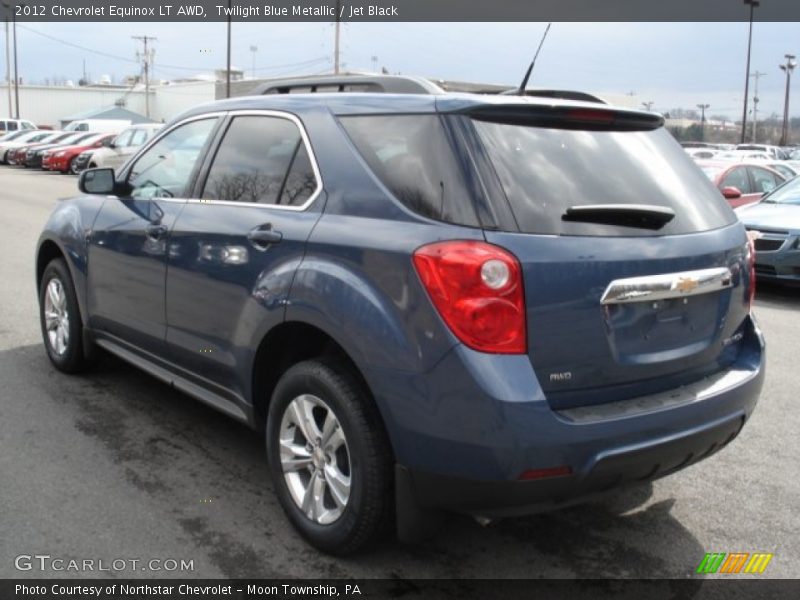 Twilight Blue Metallic / Jet Black 2012 Chevrolet Equinox LT AWD