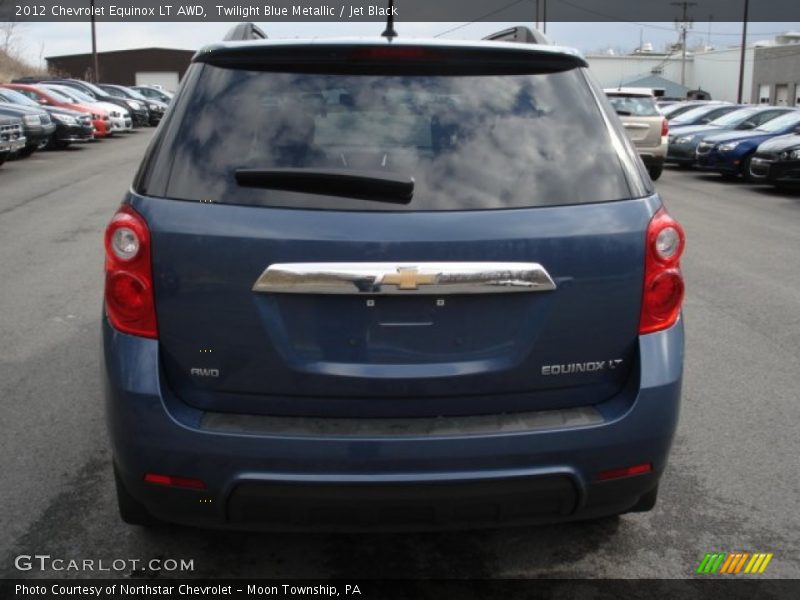 Twilight Blue Metallic / Jet Black 2012 Chevrolet Equinox LT AWD