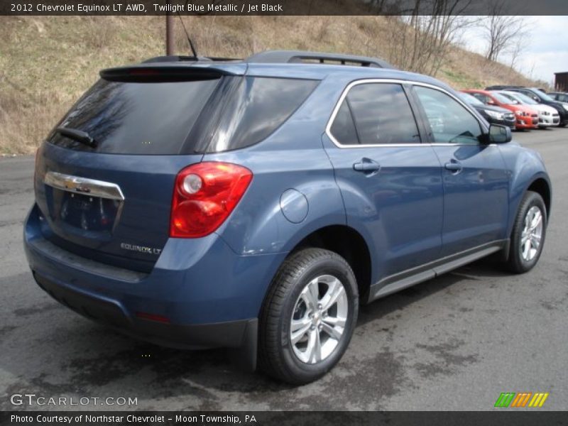 Twilight Blue Metallic / Jet Black 2012 Chevrolet Equinox LT AWD