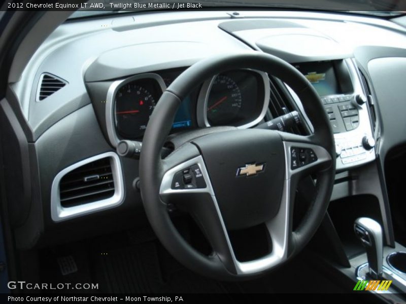 Twilight Blue Metallic / Jet Black 2012 Chevrolet Equinox LT AWD
