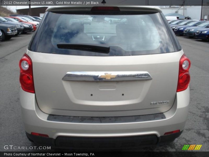 Gold Mist Metallic / Jet Black 2012 Chevrolet Equinox LS AWD