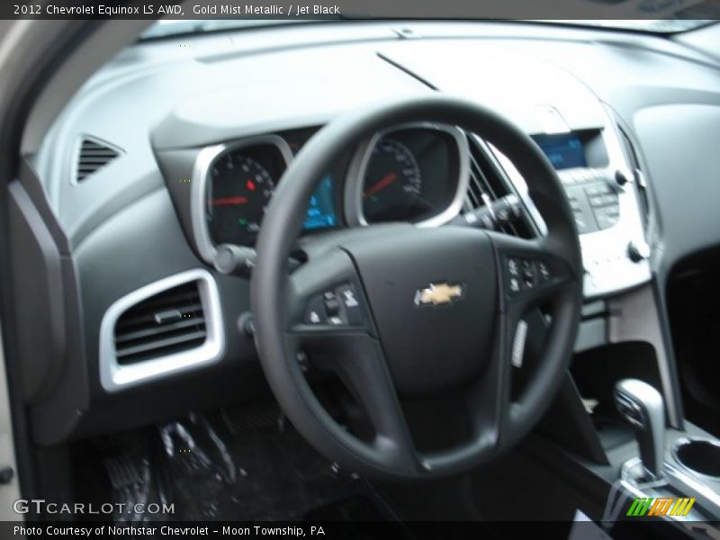 Gold Mist Metallic / Jet Black 2012 Chevrolet Equinox LS AWD