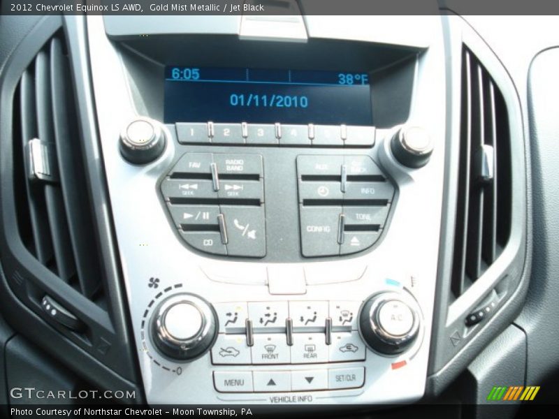 Gold Mist Metallic / Jet Black 2012 Chevrolet Equinox LS AWD