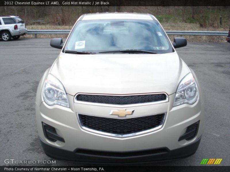 Gold Mist Metallic / Jet Black 2012 Chevrolet Equinox LT AWD