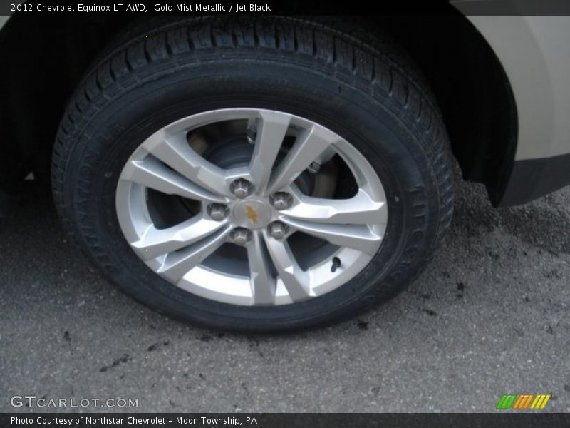 Gold Mist Metallic / Jet Black 2012 Chevrolet Equinox LT AWD
