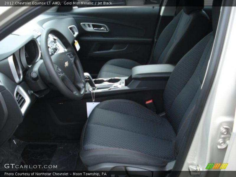 Gold Mist Metallic / Jet Black 2012 Chevrolet Equinox LT AWD