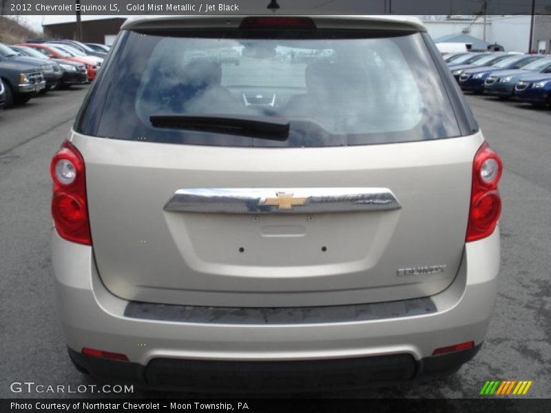 Gold Mist Metallic / Jet Black 2012 Chevrolet Equinox LS