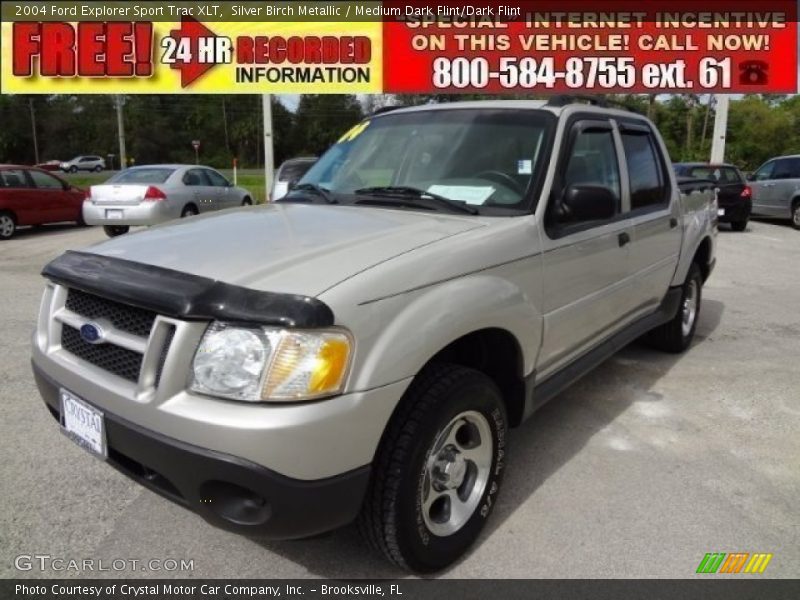 Silver Birch Metallic / Medium Dark Flint/Dark Flint 2004 Ford Explorer Sport Trac XLT
