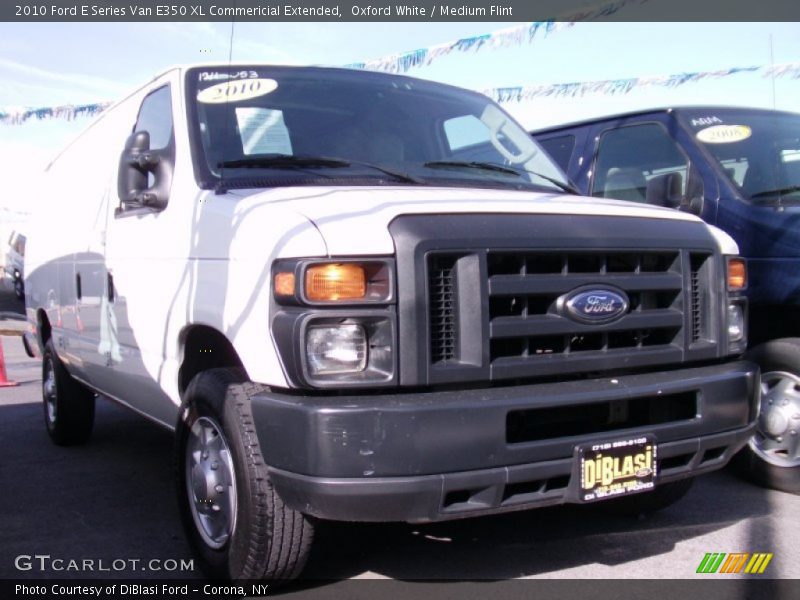 Oxford White / Medium Flint 2010 Ford E Series Van E350 XL Commericial Extended