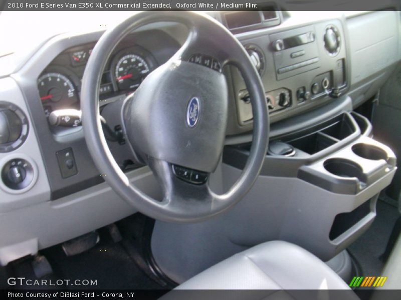 Oxford White / Medium Flint 2010 Ford E Series Van E350 XL Commericial Extended