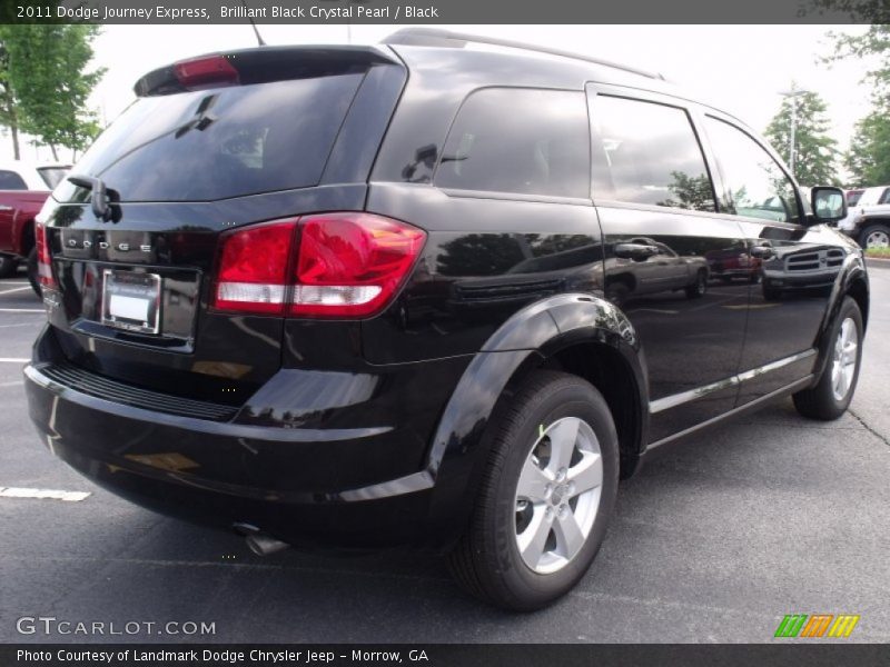 Brilliant Black Crystal Pearl / Black 2011 Dodge Journey Express