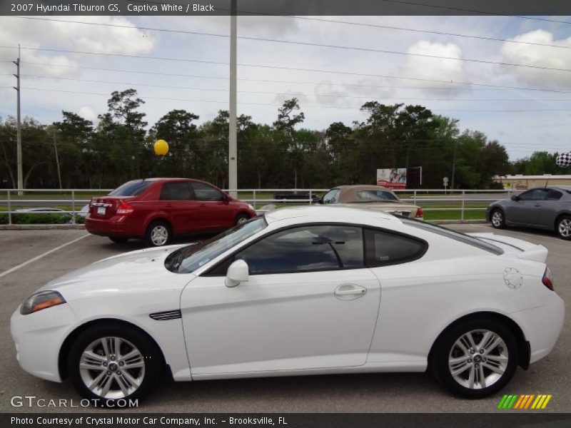 Captiva White / Black 2007 Hyundai Tiburon GS