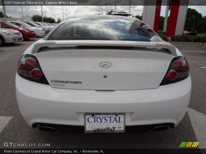 Captiva White / Black 2007 Hyundai Tiburon GS