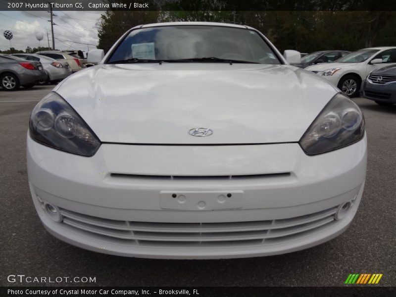 Captiva White / Black 2007 Hyundai Tiburon GS
