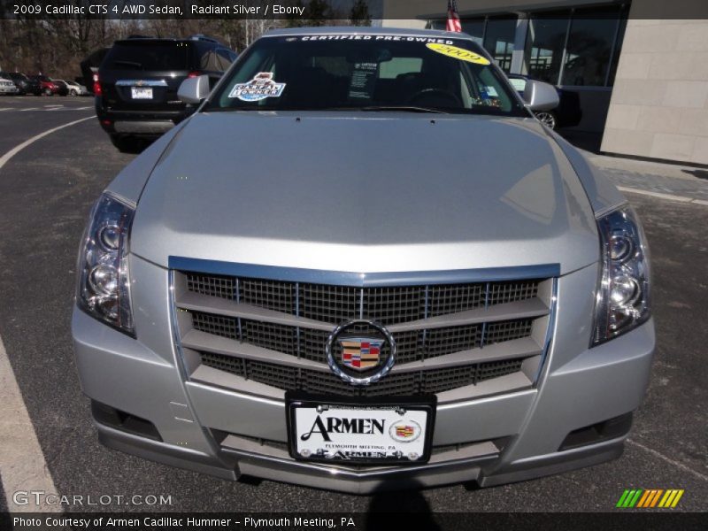 Radiant Silver / Ebony 2009 Cadillac CTS 4 AWD Sedan