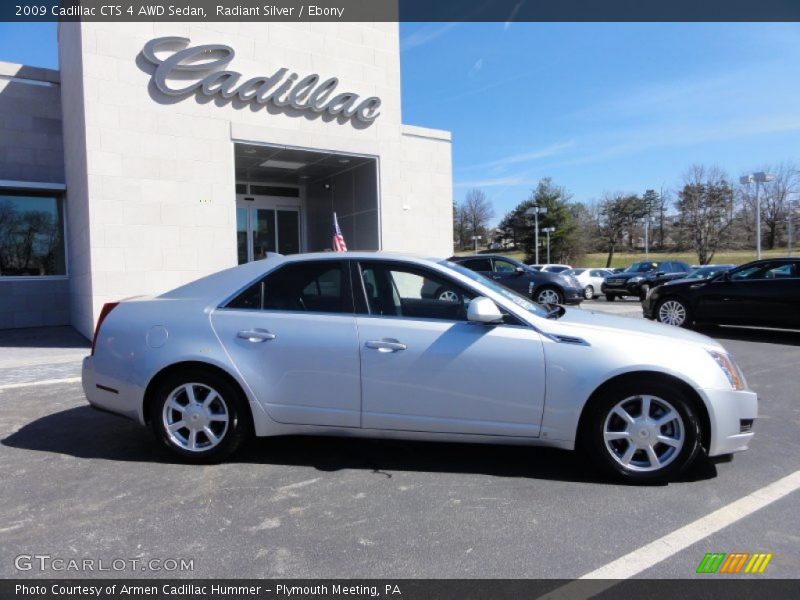 Radiant Silver / Ebony 2009 Cadillac CTS 4 AWD Sedan