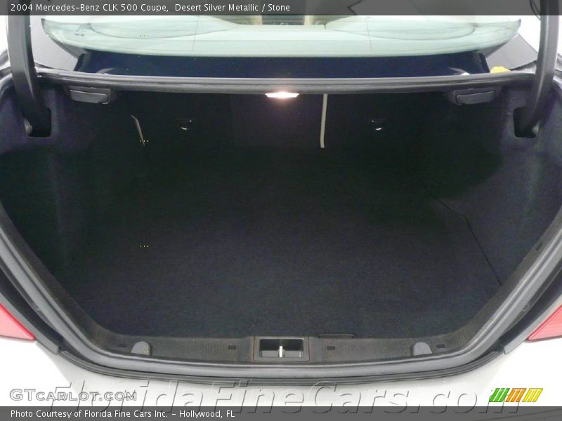 Desert Silver Metallic / Stone 2004 Mercedes-Benz CLK 500 Coupe