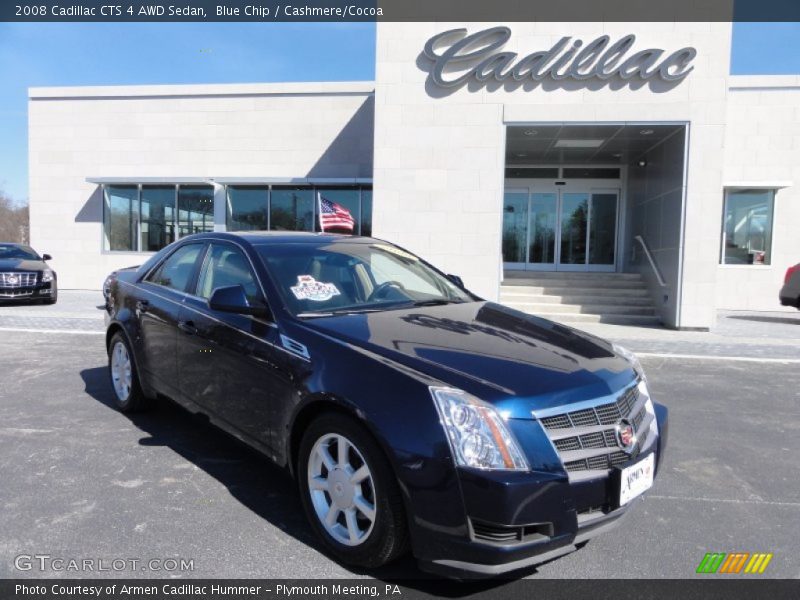 Blue Chip / Cashmere/Cocoa 2008 Cadillac CTS 4 AWD Sedan