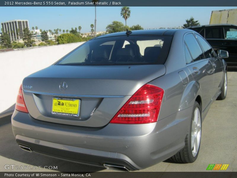 Paladium Silver Metallic / Black 2012 Mercedes-Benz S 550 Sedan