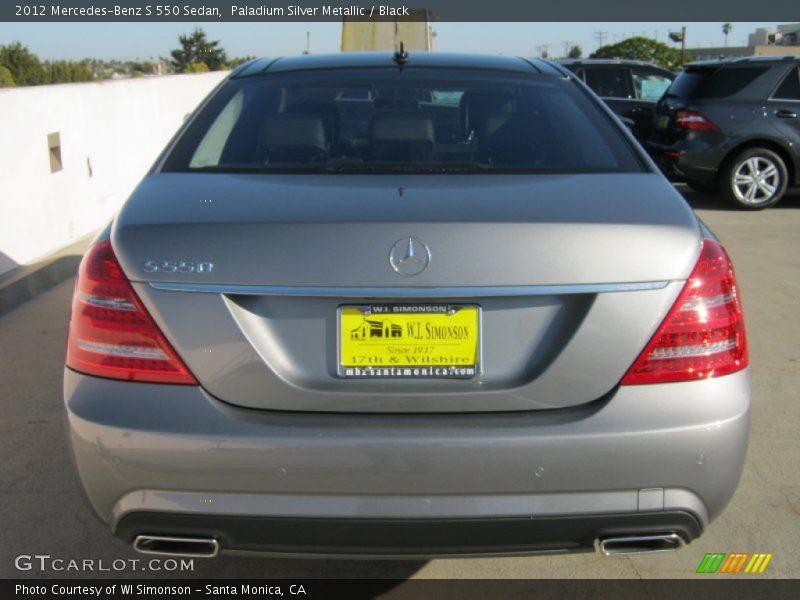 Paladium Silver Metallic / Black 2012 Mercedes-Benz S 550 Sedan