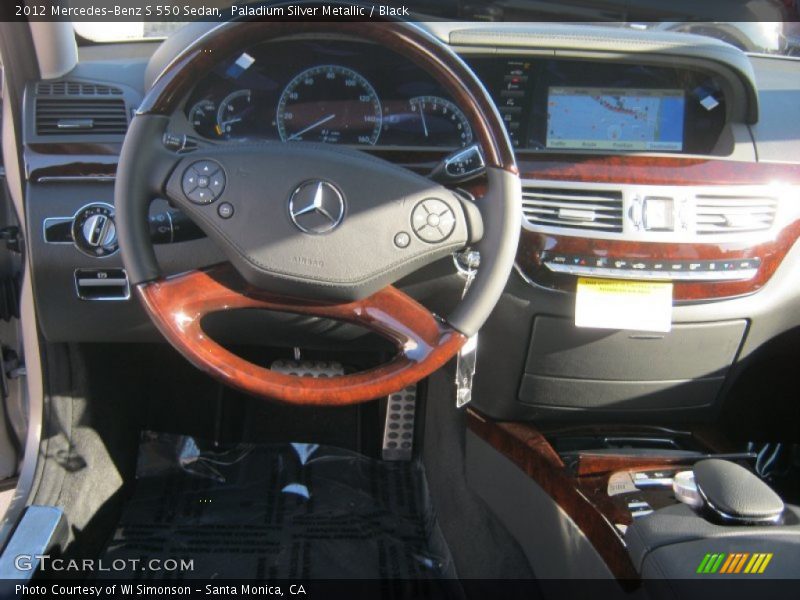Paladium Silver Metallic / Black 2012 Mercedes-Benz S 550 Sedan