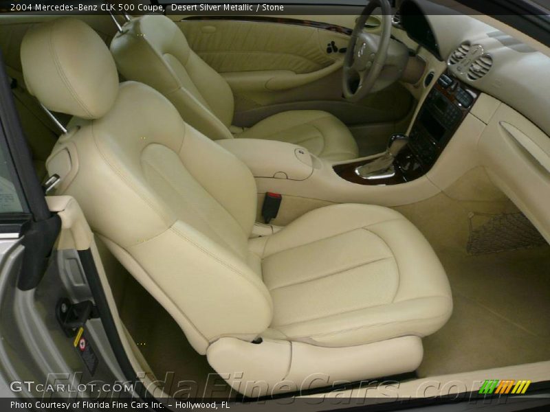 Desert Silver Metallic / Stone 2004 Mercedes-Benz CLK 500 Coupe
