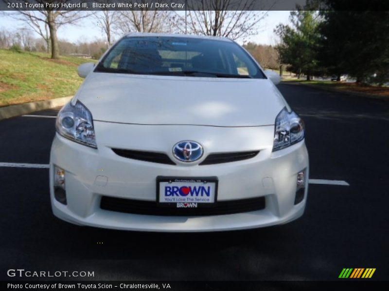 Blizzard White Pearl / Dark Gray 2011 Toyota Prius Hybrid III