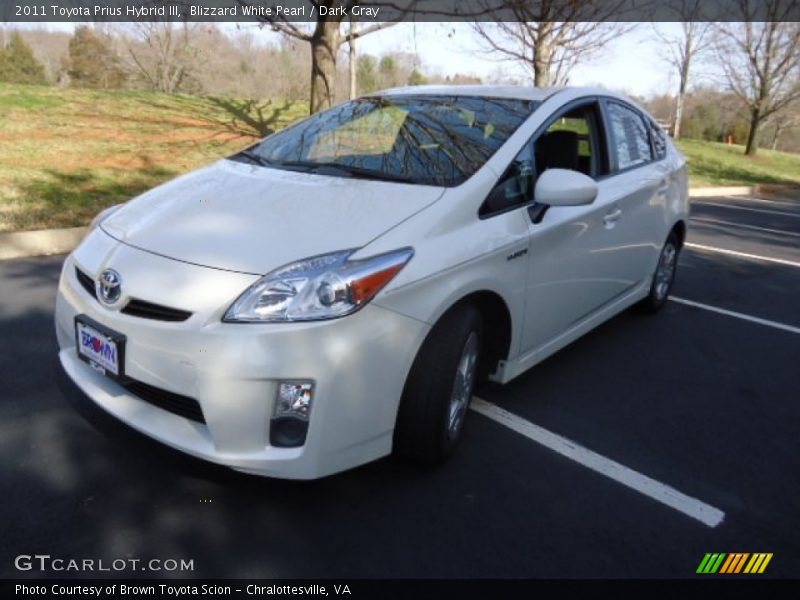 Blizzard White Pearl / Dark Gray 2011 Toyota Prius Hybrid III