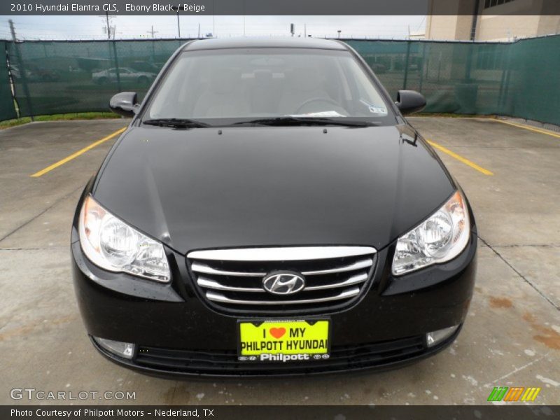 Ebony Black / Beige 2010 Hyundai Elantra GLS