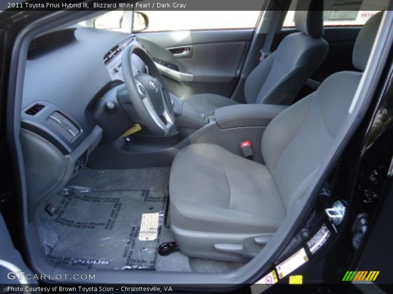  2011 Prius Hybrid III Dark Gray Interior