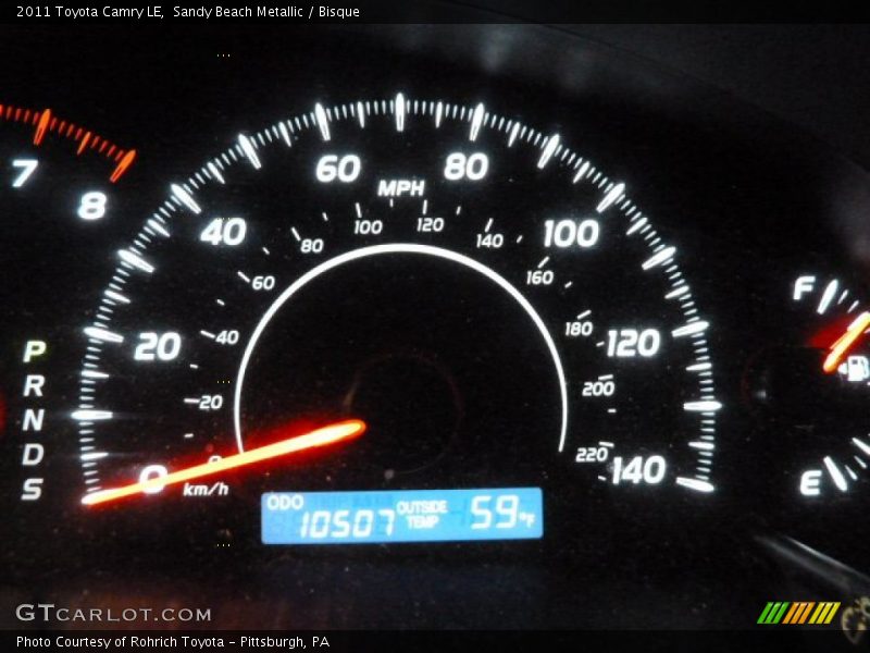 Sandy Beach Metallic / Bisque 2011 Toyota Camry LE