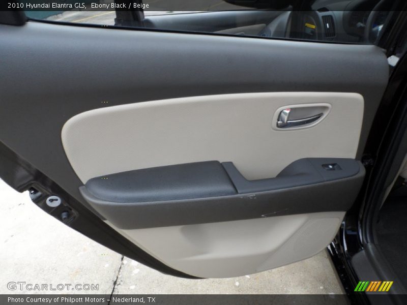 Ebony Black / Beige 2010 Hyundai Elantra GLS