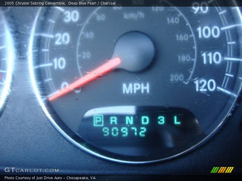 Deep Blue Pearl / Charcoal 2005 Chrysler Sebring Convertible